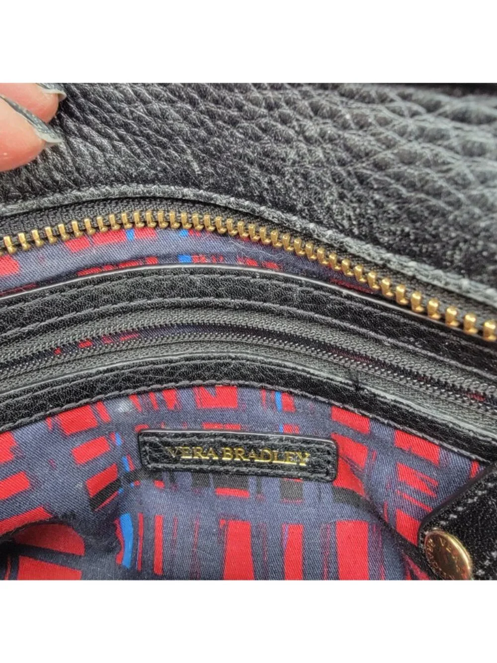 Vera Bradley Natalie Satchel Blue Denim Quilted Bag